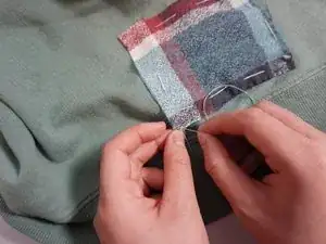 How to Patch a Hole in Pullover Hoodie with Fabric