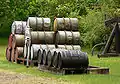 Oil barrels from different eras