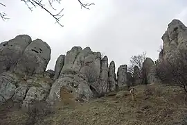 Conglomerates of rocks in the Valley of Ghosts