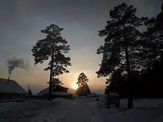 Sunset, Lesnaya St, Zudilovo, Altai Krai