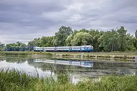 Diesel train DR1a-287 near Smorodyne station