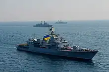 Krivak III-class frigate Hetman Sahaydachniy was the flagship of the Ukrainian Navy until 2022.