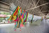 A 300-years old barge in Phan Thai Norasing Historical Park presumed to be the ruin of army dispatch or royal barge