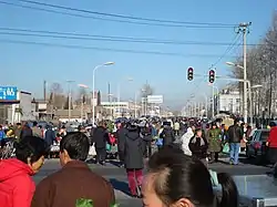 Shunping Road on the center of the town, 2008