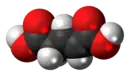 Space-filling model of the trans isomer