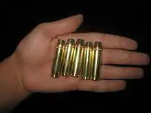 500 S&W Magnum hunting load with 500 gr. SP bullet by Hornady.