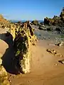 Rock formations on the beach