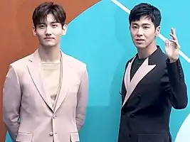 Max Changmin and U-Know Yunho during 2018 Seoul Fashion Week