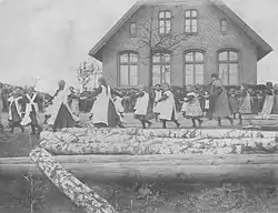 Primary school in Pomyje in 1912