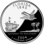 Florida quarter dollar coin