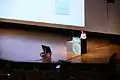 Sarah Harrison appears with Julian Assange for an appeal at 30C3