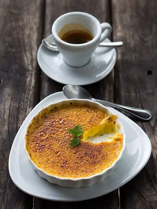 Caramelized crust on a Crème brûlée