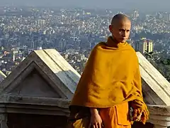 Monk at Swayambhunath