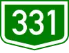 Main road 331 shield