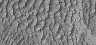 Close view of rough terrain in Northwestern Schiaparelli Crater, as seen by HiRISE under HiWish program