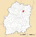 Map indicating Fleury-Mérogis in Essonne