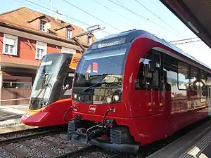 Walzer and Tango EMUs in Appenzell