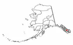 Location of Thoms Place, Alaska