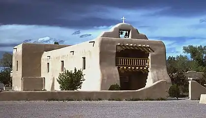 The adobe Santo Tomás Church in Abiquiú