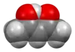 Space-filling model of the enol tautomer