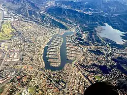 Aerial view of the Westlake Village subdivision