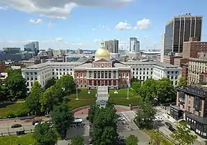 View from above Boston Common