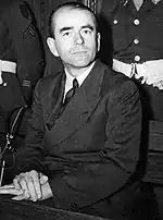 Albert Speer at the Nuremberg trials, 1946