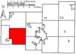 Location of Amanda Township, Allen County, Ohio