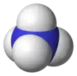 Space fill model of the ammonium cation