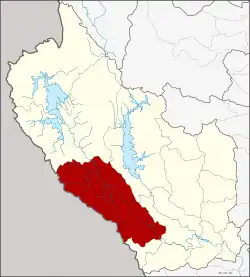 District location in Kanchanaburi province