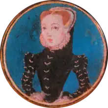 Amy Robsart – The Beaufort Miniature by Levina Teerlinc, c. 1559. Private Collection