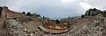 Panoramic view of "Teatro Antico di Taormina"