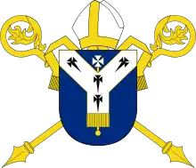 Arms of the See of Canterbury with an episcopal pallium