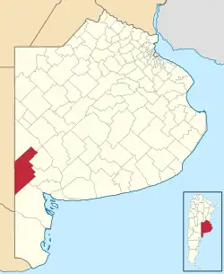 location of Puán partido in Buenos Aires Province