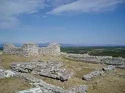 Archaeological ruins of old Bribir above village