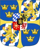 Royal coat of arms (1654-1720) of