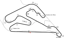 Circuit N° 6 in the version used for motorcycle racing 1987, 1994–1995, 1998–1999