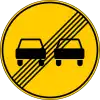 3.21.2 End of overtaking prohibition zone (temporary)