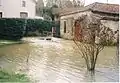 Flood in winter at the mill of Javerlhac