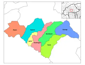 Doulougou Department location in the province