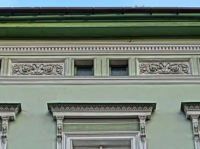 Detail of the ornaments on the facade