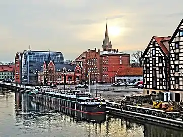 View from the bridge over Brda river