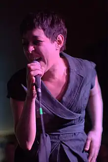 Bonifassi performing in 2009