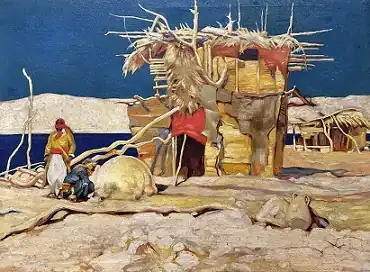 Bedouin Encampment with Huts (1930), Museum of the Shenandoah Valley