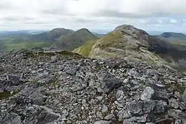 (l-to-r) Bencullagh, Muckanaght and Benbaun, viewed from Bencollaghduff