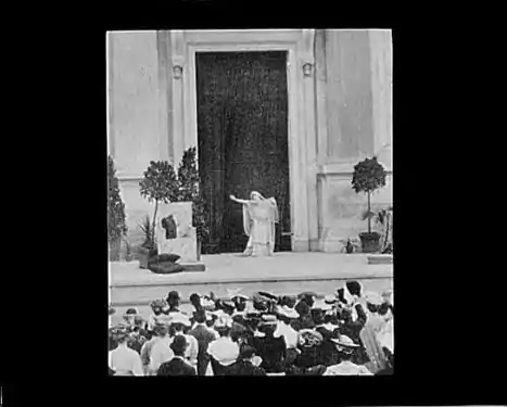 Bernhardt in the role of Phedre at the Hearst Greek Theatre at the University of California, Berkeley (1906)