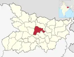 Location of Samastipur district in Bihar