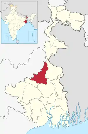 Location of Birbhum in West Bengal