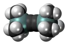 Ball-and-stick model of the bis(trimethylsilyl)acetylene molecule