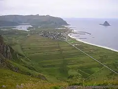 Raised beach and shore platform, Bleik, Norway